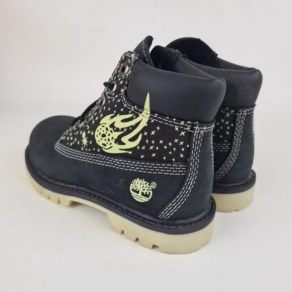 Timberland 6 IN Glow Classic Little Kids Boots Black Leather