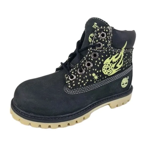 Timberland 6 IN Glow Classic Little Kids Boots Black Leather