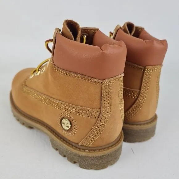 Timberland 6 In Premium P &amp; G  Wheat Little Kids Leather Outdoors SZ 12