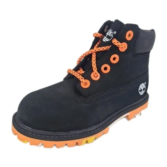Timberland 6In Confections TODDLER Boots Outdoors Black Leather Size 10