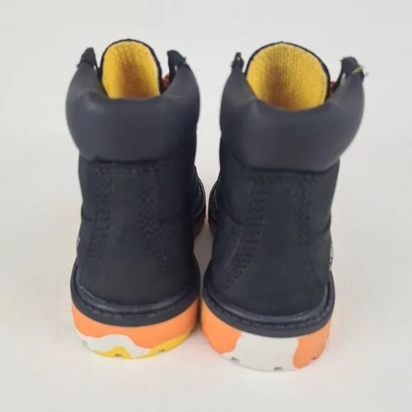 Timberland 6In Confections TODDLER Boots Outdoors Black Leather Size 10