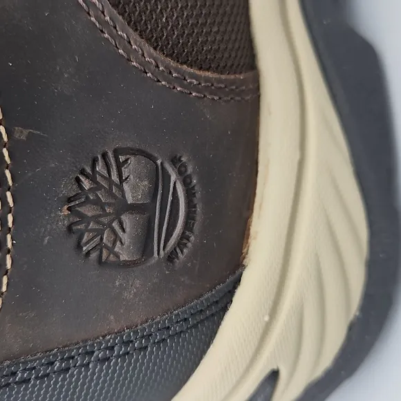 Timberland Brown Hiking Boots with Red Laces