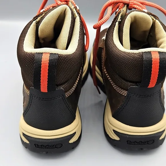 Timberland Brown Hiking Boots with Red Laces