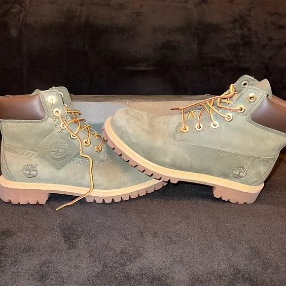 Timberland Green Leather Boots