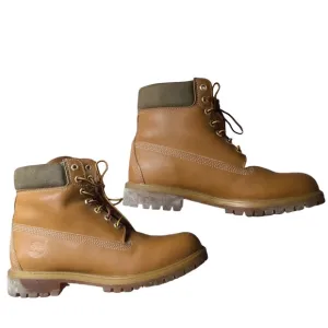 Timberland Men's 6&quot; Premium Waterproof Boots Brown with Olive Green tops
