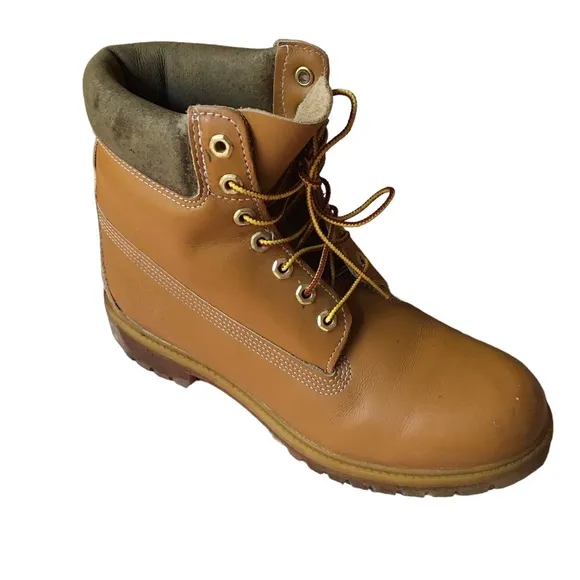 Timberland Men's 6&quot; Premium Waterproof Boots Brown with Olive Green tops