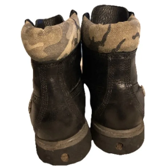 Timberland Men’s Black Scale Camoauge Combat Boots Men's Size 10.5