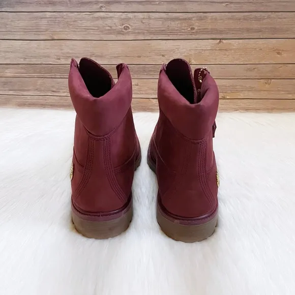 Timberland Men’s Premium 6 Inch Waterproof Burgundy Boots
