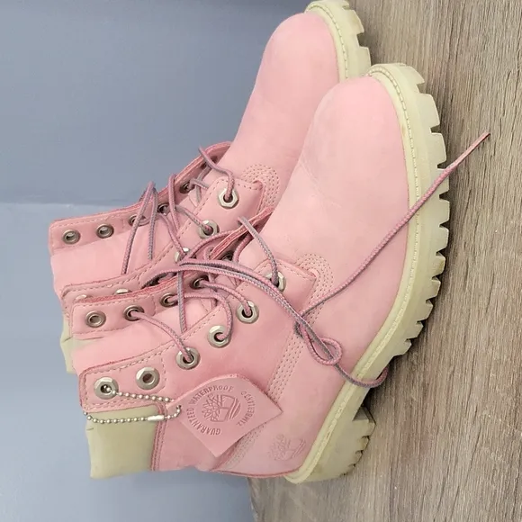 Timberland Pink/Cream Boots