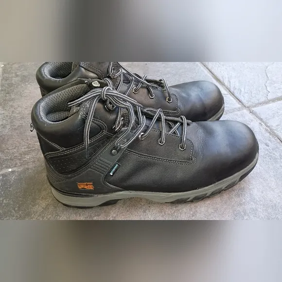 Timberland Pro Black Boots Steel Toe 12M A1RU5