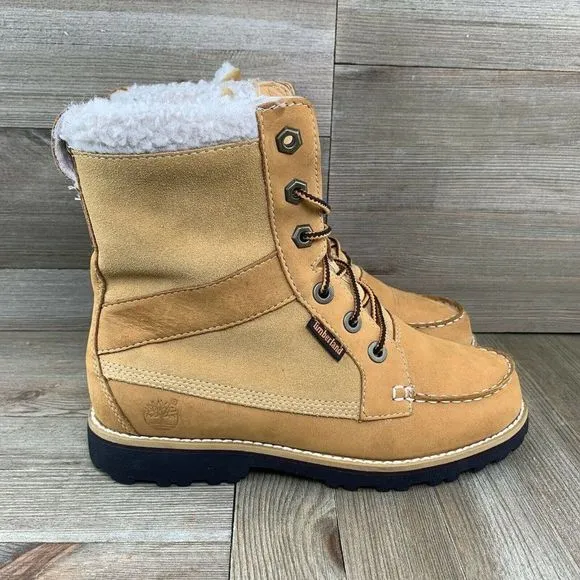 Timberland RICHMOND Boots Waterproof Fur Line Boots Kid‎ Sz 4 (Big Boy)