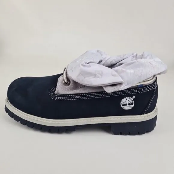 Timberland Script Roll Top Boots Little Kids Navy