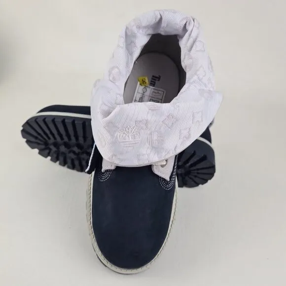 Timberland Script Roll Top Boots Little Kids Navy