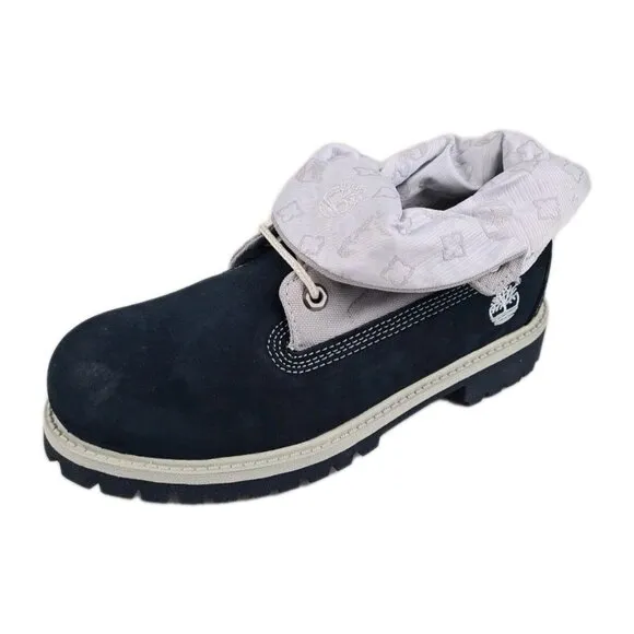 Timberland Script Roll Top Boots Little Kids Navy