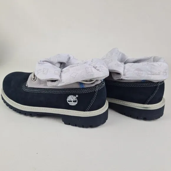 Timberland Script Roll Top Boots Little Kids Navy