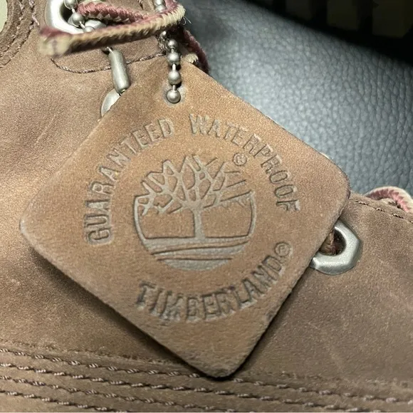 Timberland waterproof brown nubuck boots Boys size 6