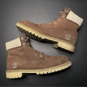 Timberland waterproof brown nubuck boots Boys size 6