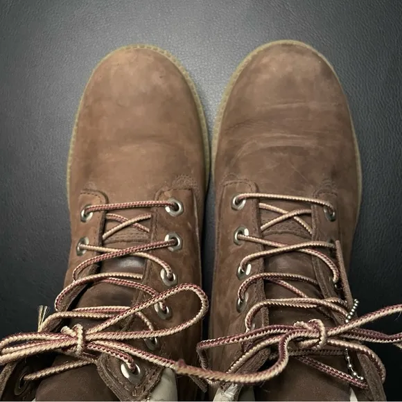 Timberland waterproof brown nubuck boots Boys size 6