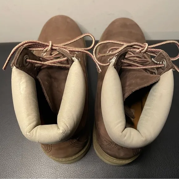 Timberland waterproof brown nubuck boots Boys size 6