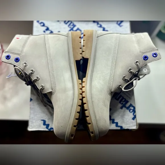 TIMBERLAND x CHAMPION  premium 6 in waterproof boot medium grey nubuck in box