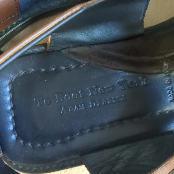 To Boot New York Fisherman Sandals Leather Brown Adam Derrick Size 12