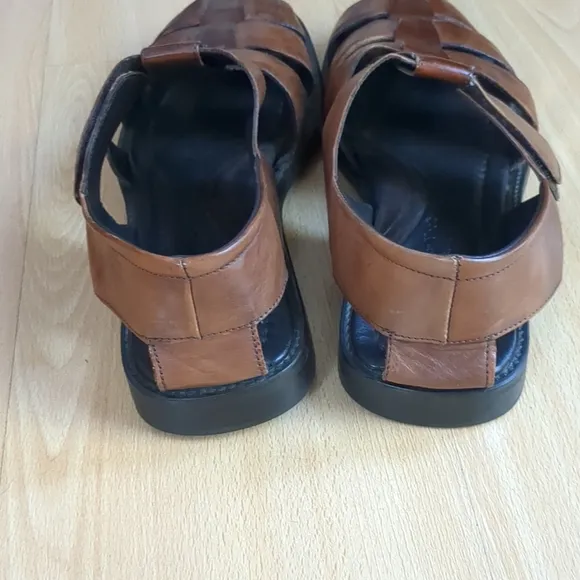 To Boot New York Fisherman Sandals Leather Brown Adam Derrick Size 12