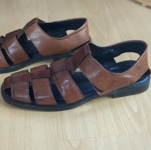 To Boot New York Fisherman Sandals Leather Brown Adam Derrick Size 12