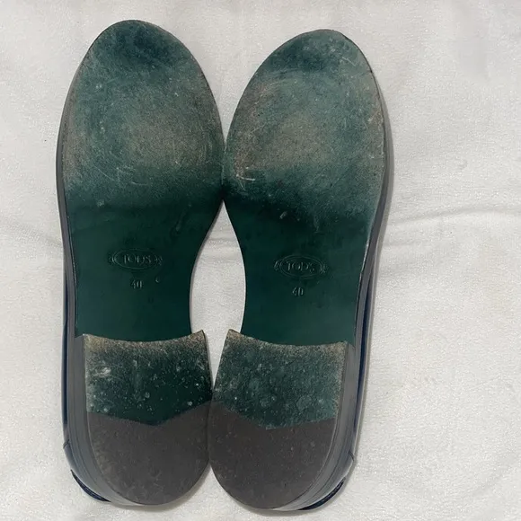 TODS‎ Black n Blue Penny Loafers