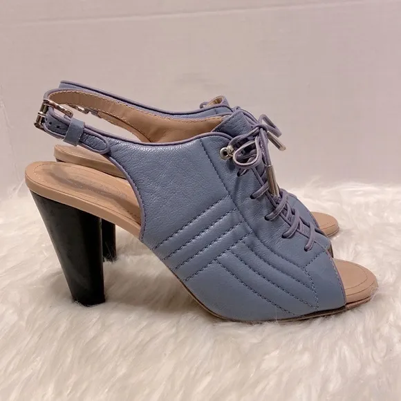 Tod’s Lilac Quilted Leather Lace Up Sandals Size 38