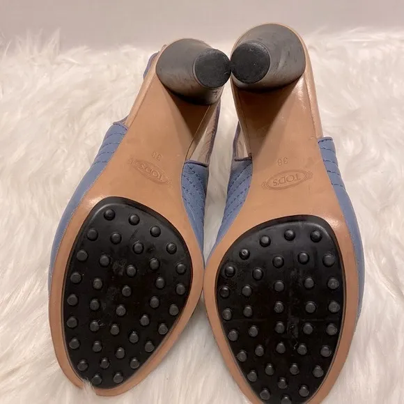 Tod’s Lilac Quilted Leather Lace Up Sandals Size 38
