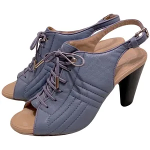 Tod’s Lilac Quilted Leather Lace Up Sandals Size 38