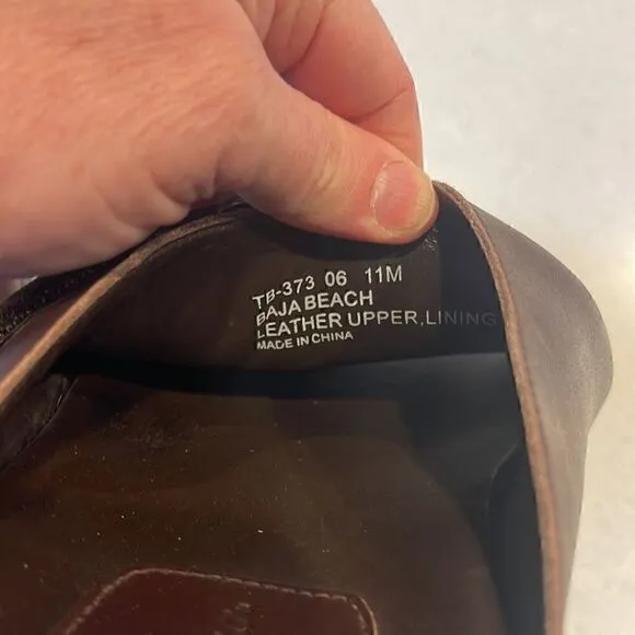 Tommy Bahama men’s Baja beach leather sandals size 11 excellent shape brown.