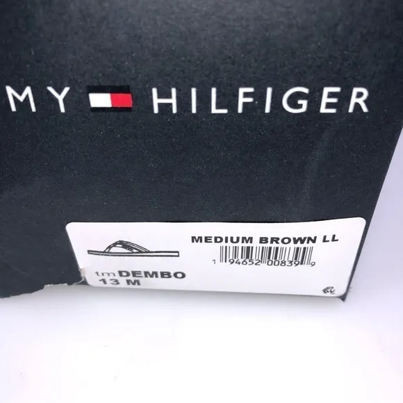Tommy Hilfiger Dembo Mens Flip Flop Sandals Size 13 Brown Stylish &amp; Comfortable