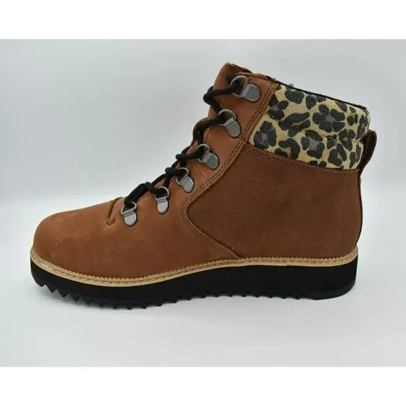 Toms Women Size 8 Mojave Waterproof Ember Oiled Nubuck Suede Leopard Mid Boots