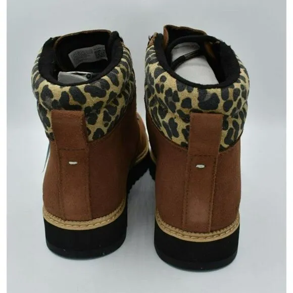 Toms Women Size 8 Mojave Waterproof Ember Oiled Nubuck Suede Leopard Mid Boots