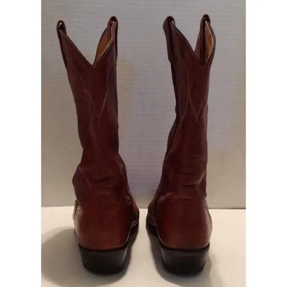 🪀TONY LAMA  COGNAC Leather COWBOY BOOT 9 1/2