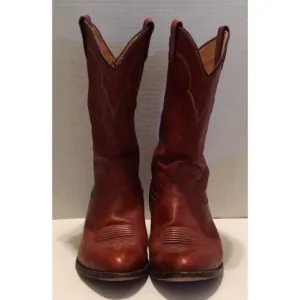 🪀TONY LAMA  COGNAC Leather COWBOY BOOT 9 1/2