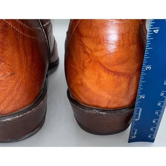 Tony Llama Boots Men 9 1/2 D Cognac Western Cowboy Rodeo Leather Ranch Work
