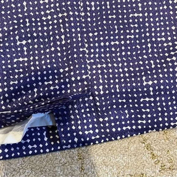 🍕TORY BURCH Alix pencil skirt Wool Silk Cotton blend purple white plaid pattern