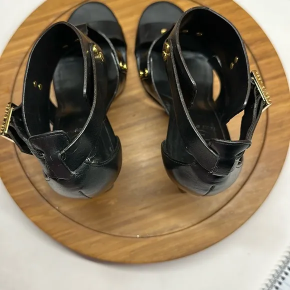 Tory Burch Black Studded High Heel Sandals