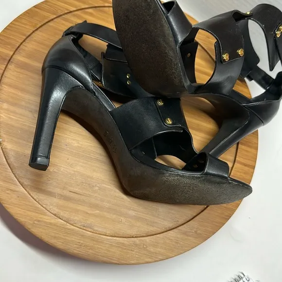 Tory Burch Black Studded High Heel Sandals
