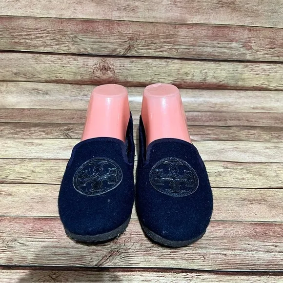 Tory Burch Blue Wool Loafers