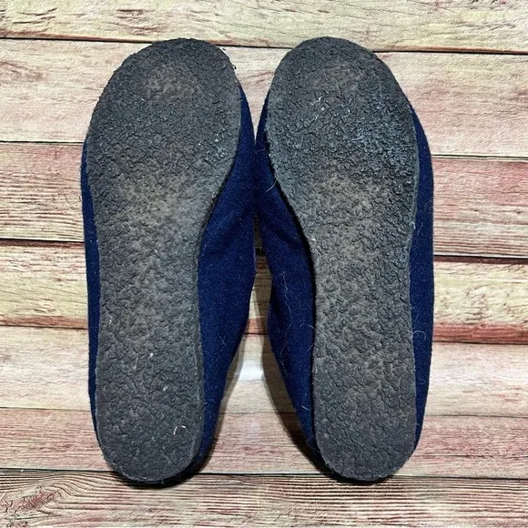 Tory Burch Blue Wool Loafers