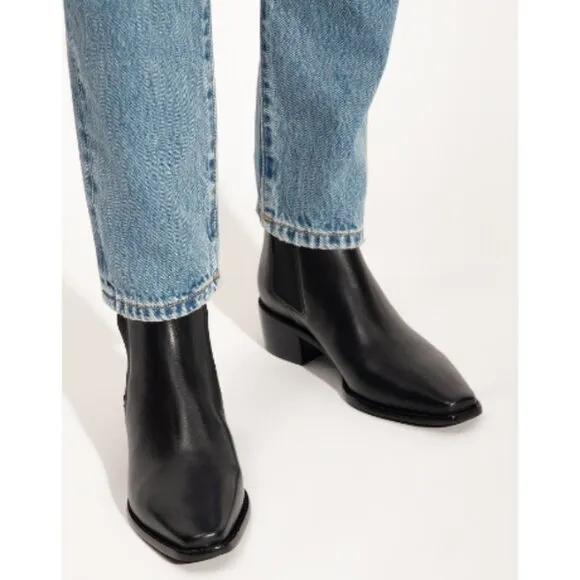 Tory Burch Boots Size 6.5 Black Chelsea Ankle Boots Designer