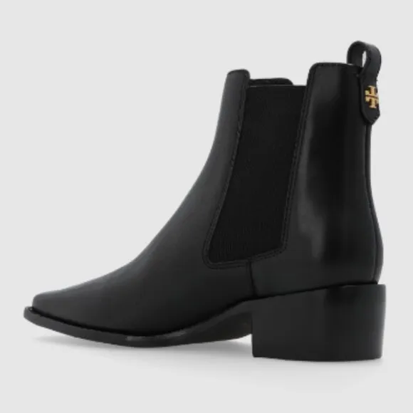 Tory Burch Boots Size 6.5 Black Chelsea Ankle Boots Designer