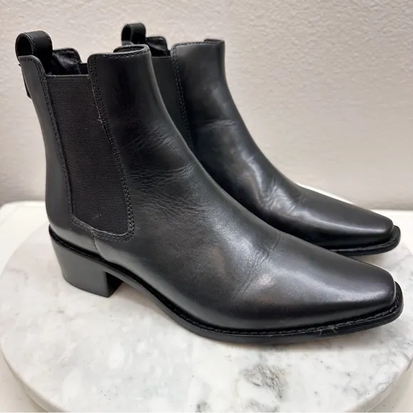 Tory Burch Boots Size 6.5 Black Chelsea Ankle Boots Designer