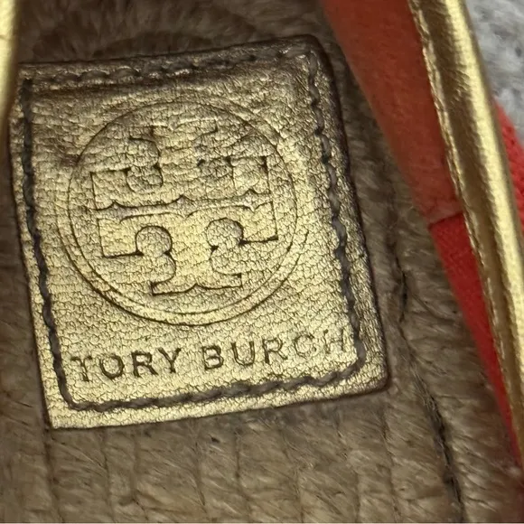 Tory Burch Flats 7.5 Samba Linen Piña Colada Coconut Slip On Espadrille Loafers