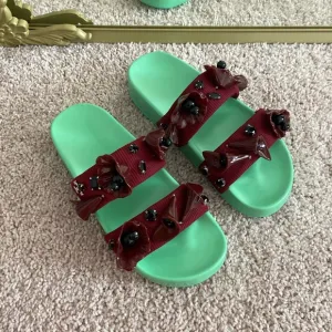 Tory burch flower pool slides. 7