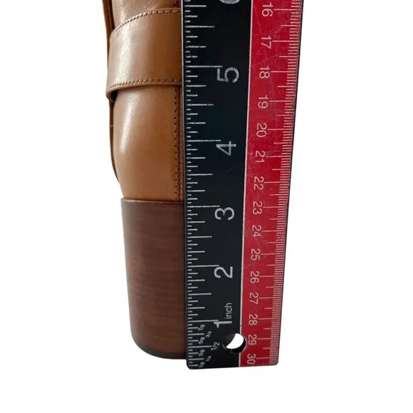 Tory Burch Kira Leather Booties Ankle Boots Womens 8M Tan Brown Buttery Classic