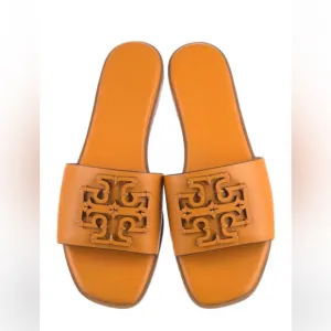 Tory Burch leather slides sandals new in box 8.5
